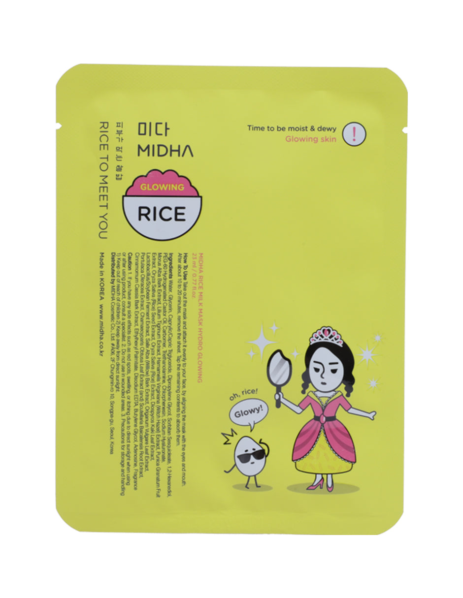 Mascarilla hidratante de leche de arroz de MIDHA